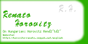 renato horovitz business card